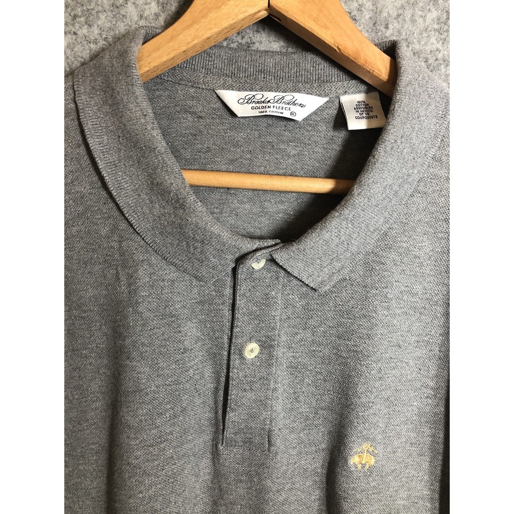 Brooks Brothers Shirt Mens XL Gray Golden Fleece Polo Golf Casual Classic